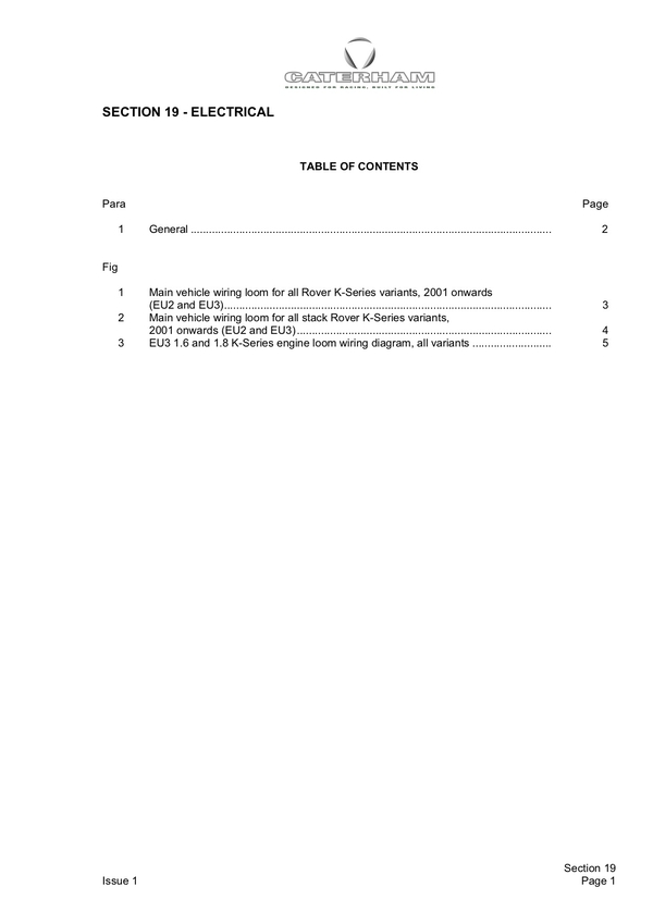 Wiring Diagram Caterham Seven 2001 English