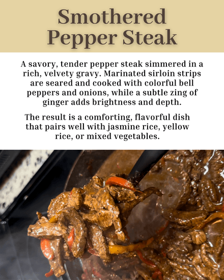 Smothered Pepper Steak 