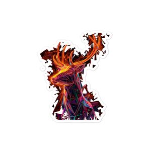 Neon Stag Kiss-Cut Sticker