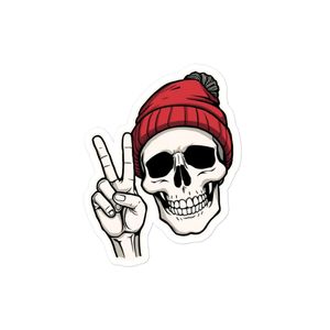 Peace Skull Kiss-Cut Sticker