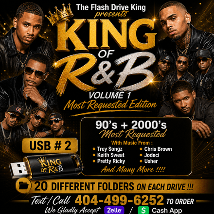 KING OF R&amp;B USB # 2 ( 90's + 2000's MOST REQUESTED )