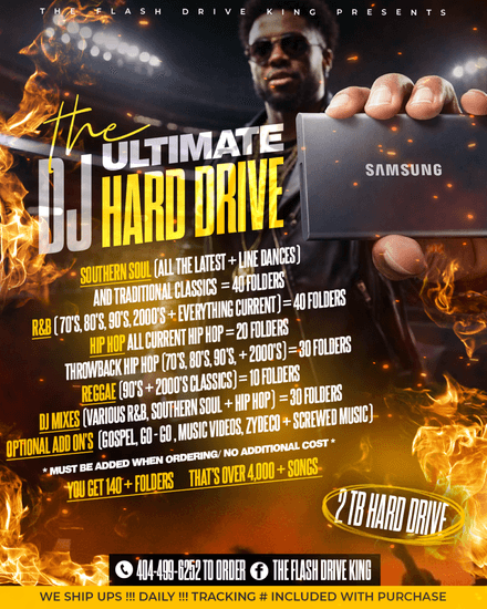 2 TB ULTIMATE DJ HARD DRIVE ( PERFECT FOR DJ'S ) 