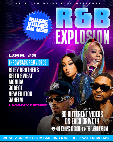 R&amp;B EXPLOSION USB # 2 ( THROWBACK R&amp;B MUSIC VIDEOS) 