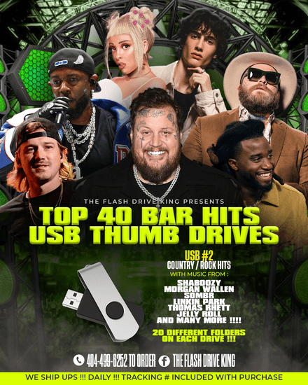 Top 40 Bar Hits  USB # 2 (Country / Rock Hits)