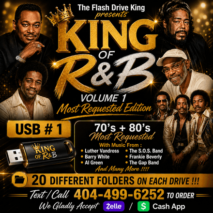 KING OF R&amp;B USB # 1 ( 70's + 80's MOST REQUESTED )