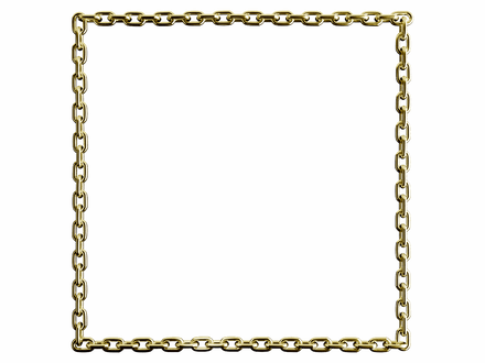 Luxor gold [reef gold] chain square frame