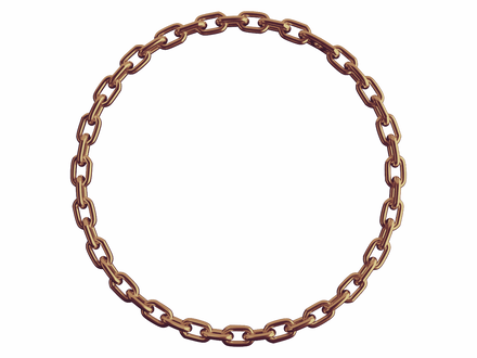 Brown bear (Copper rust) chain circular frame