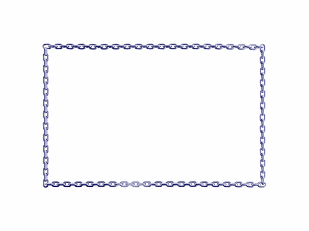 Amethyst smoke [blue bell] chain rectangular frame