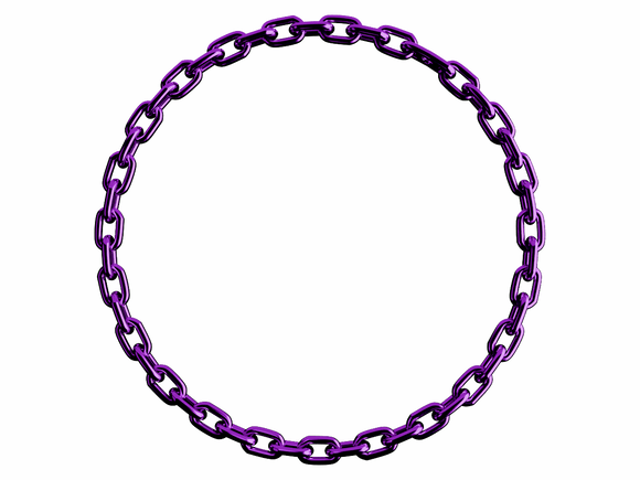 Royal purple (Purple Iris) chain circular frame