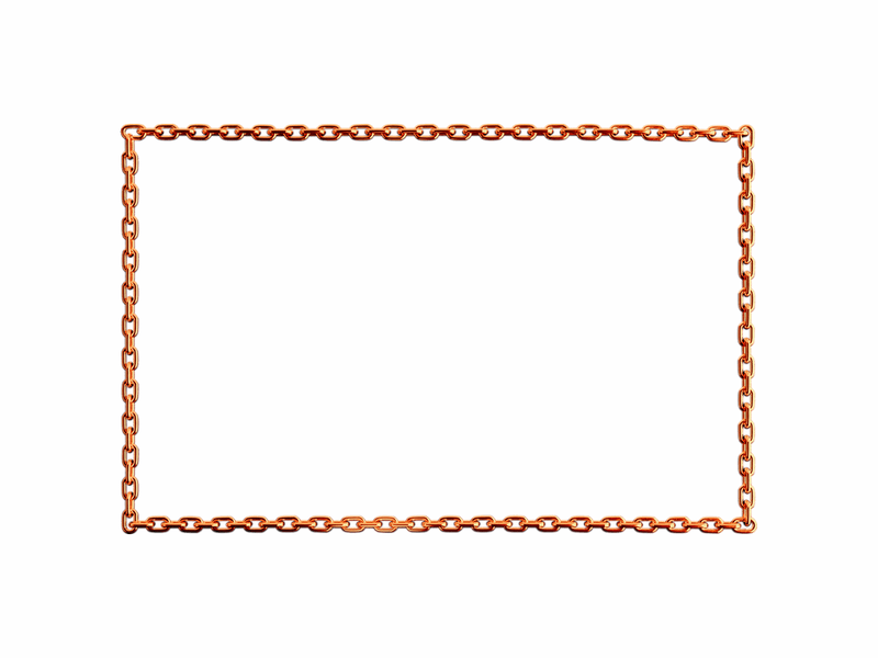 Buddha gold [orange gold] chain rectangular frame