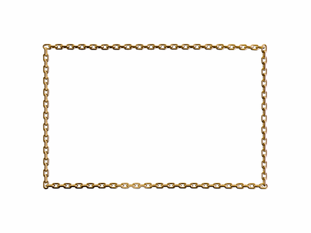 Gold caramel chain rectangular frame