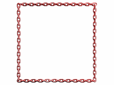 Persian red chain square frame