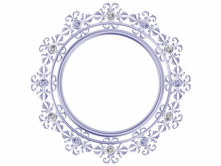 Amethyst smoke [Lavender purple] circular frame with mixed diamonds