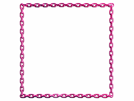 Wild strawberry [neon pink]  chain square frame