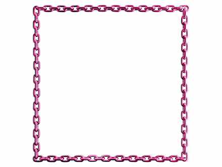 Burnt pink [hibiscus] chain square frame