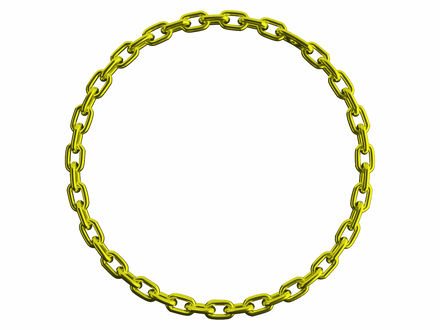 Mustard yellow (Banana yellow) chain circular frame