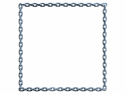 Light grey blue [coral_blue] chain square frame