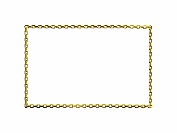 Old gold [Gold tips] chain rectangular frame