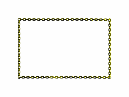 Dark mustard [reef gold] chain rectangular frame