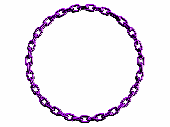 Barney purple (Dark violet/Magenta) chain circular frame 