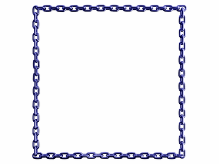 Night Blue chain square frame