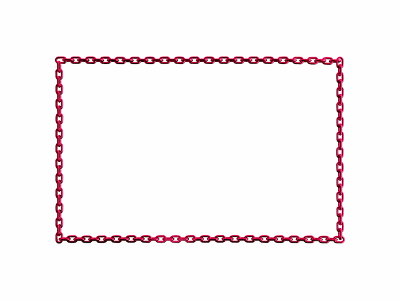 Raspberry [pink red] chain ﻿rectangular frame