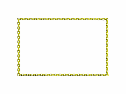 Olive yellow [brownish yellow] chain rectangular frame