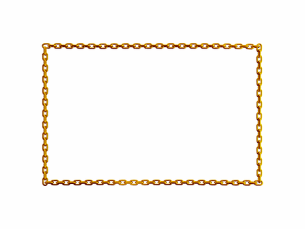 Buddha gold [orange gold] chain rectangular frame