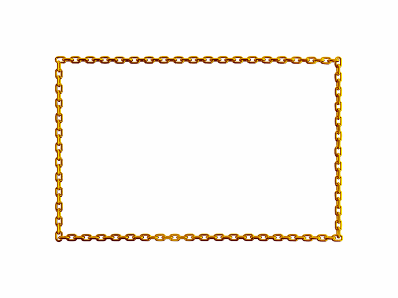 Buddha gold [orange gold] chain rectangular frame