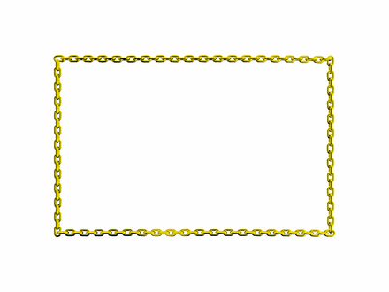 Titanium yellow [golden yellow] chain rectangular frame