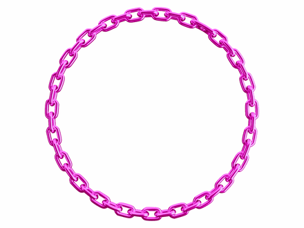 Hollywood cerise (Hot magenta) chain circular frame