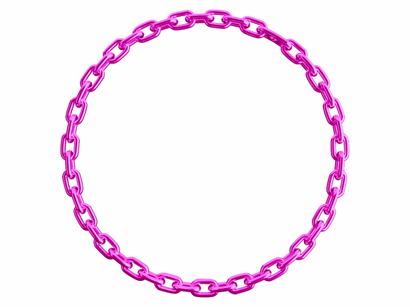 Hollywood cerise (Hot magenta) chain circular frame