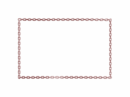 Copper rose [pastel brown] chain rectangular frame