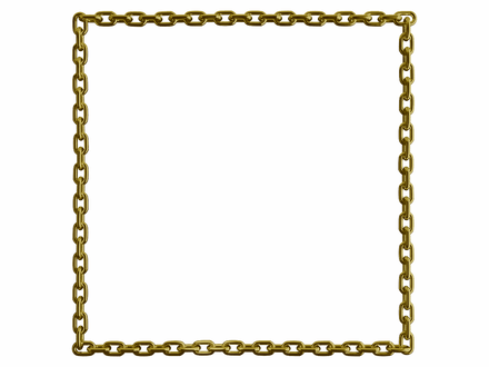 Antique bronze [Reef gold] chain square frame