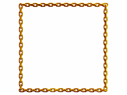 Pirate gold chain square frame