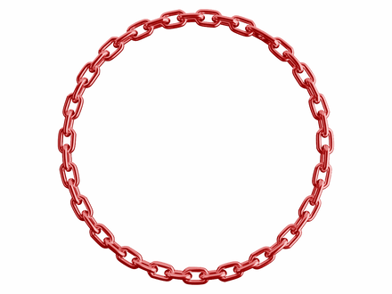 Persian red (Flush Mahogany) chain circular frame