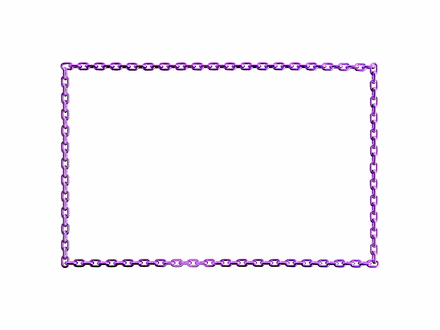 Heliotrope purple [bright lilac] chain rectangular frame