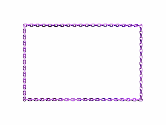 Heliotrope purple [bright lilac] chain rectangular frame