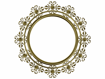 Bronze olive circular frame with matching diamonds 