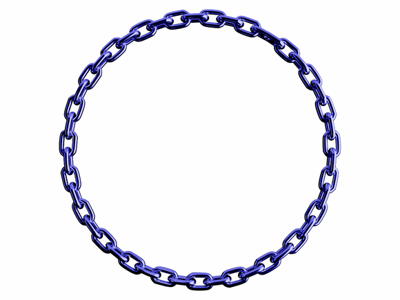 Dark royal blue (Dark indigo) chain circular frame