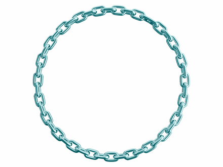 Neptune (Blue hosta) chain circular frame