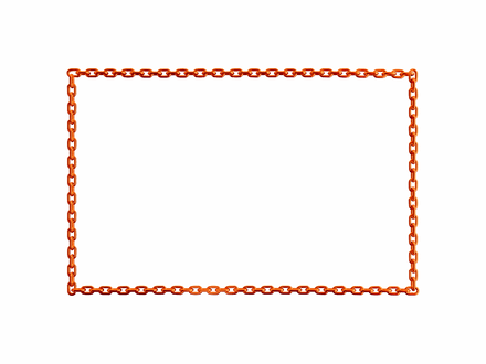 Pumpkin orange [mango tango] rectangular frame