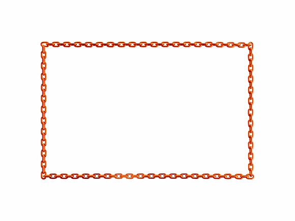 Pumpkin orange [mango tango] rectangular frame