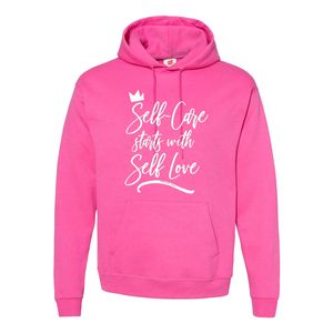 Self-Care Starts with Self Love Hoodie Pink