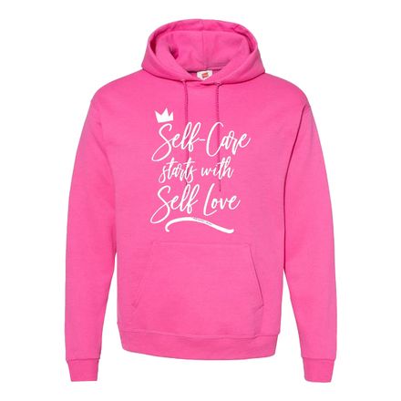 Self-Care Starts with Self Love Hoodie Pink