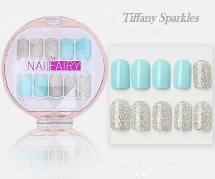 Tiffany Sparkles- Press on Nails with Jelly Adhesive