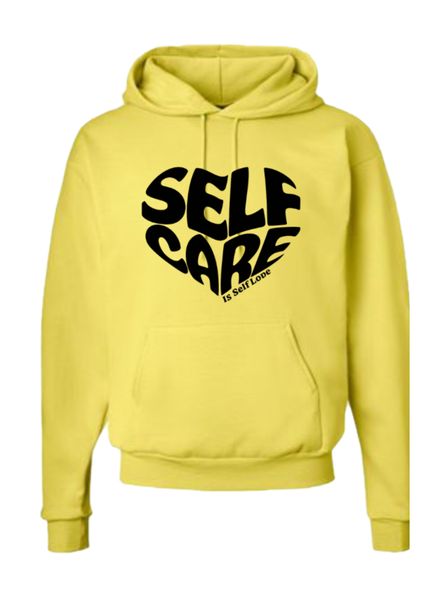 Black Heart Self-Care is Self-Love Yellow