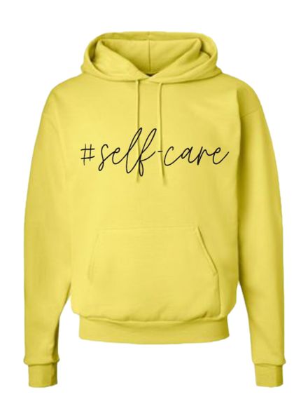 #Self-Care Hoodie Yellow
