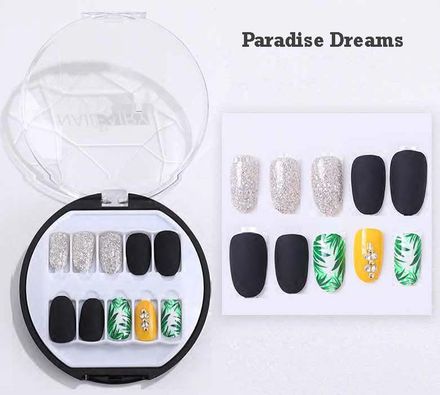 Paradise Dreams- Press on Nails with Jelly Adhesive