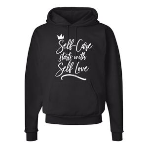 Self-Care Starts with Self Love Hoodie Black